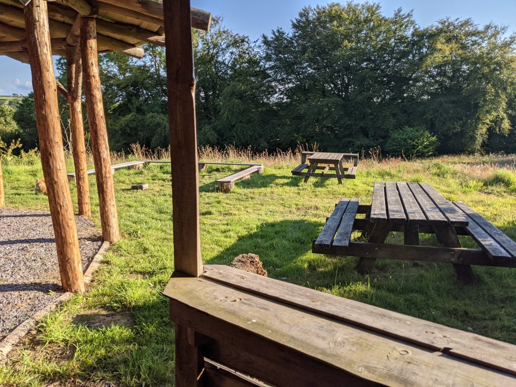 communal round house at temple druid wild camping site